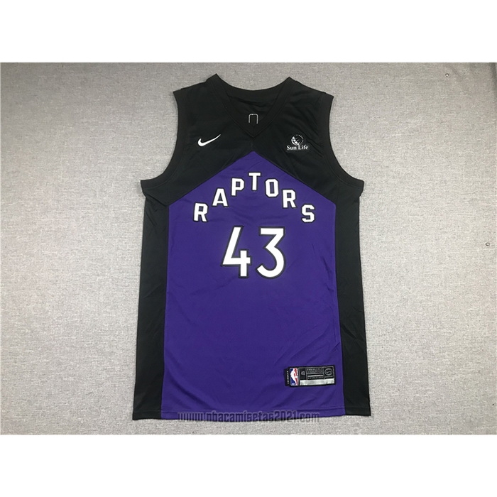 Camiseta Toronto Raptors Pascal Siakam #43 Earned 2020-21 Negro Violeta